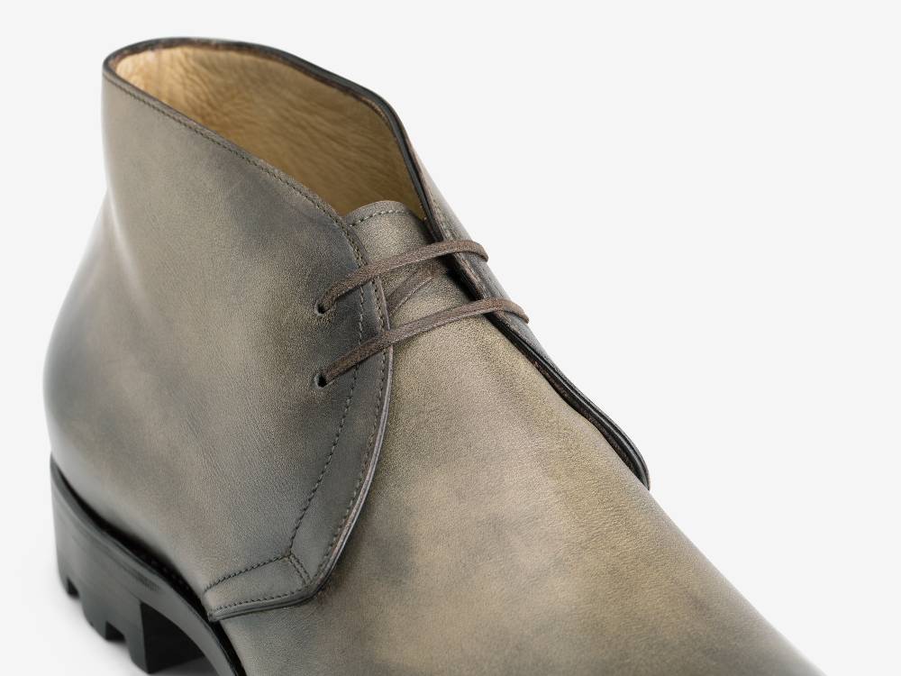 Paolo Sartori Art. 512 Desert Boot in Pelle Anticata Verdegris Flash Sale