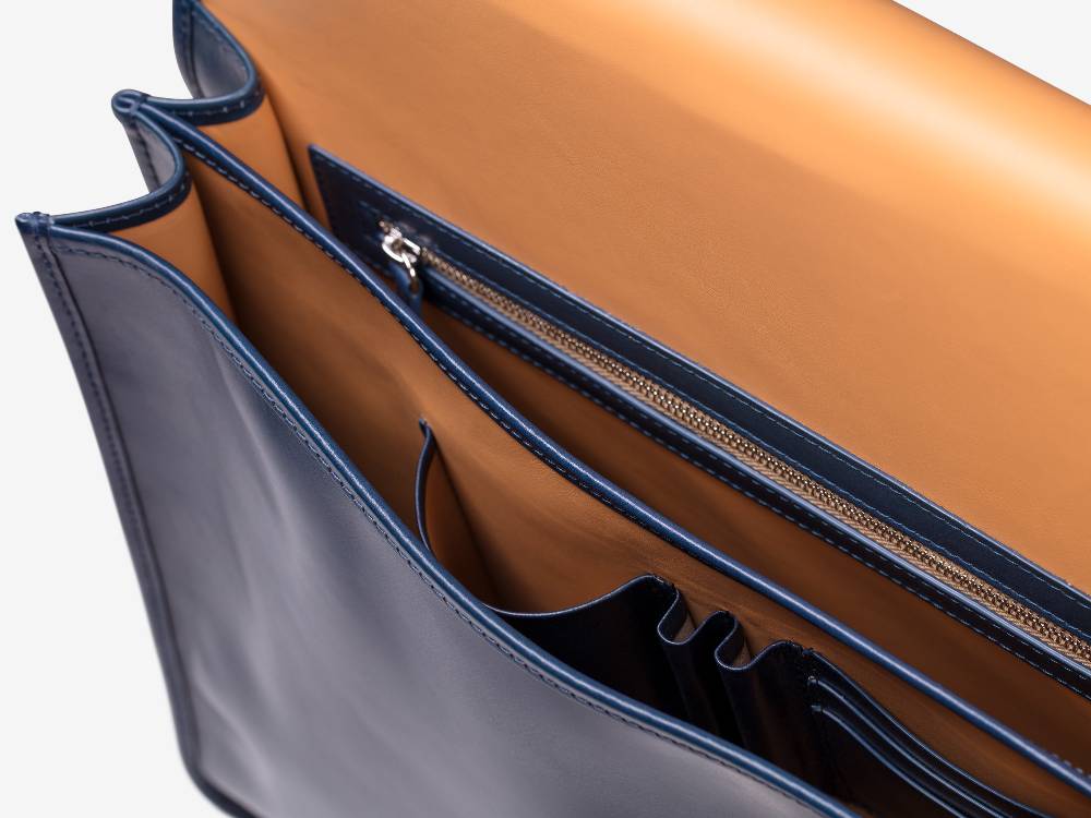 Paolo Sartori Briefcase Briefcase in pelle Anticata Oceano Offerta esclusiva
