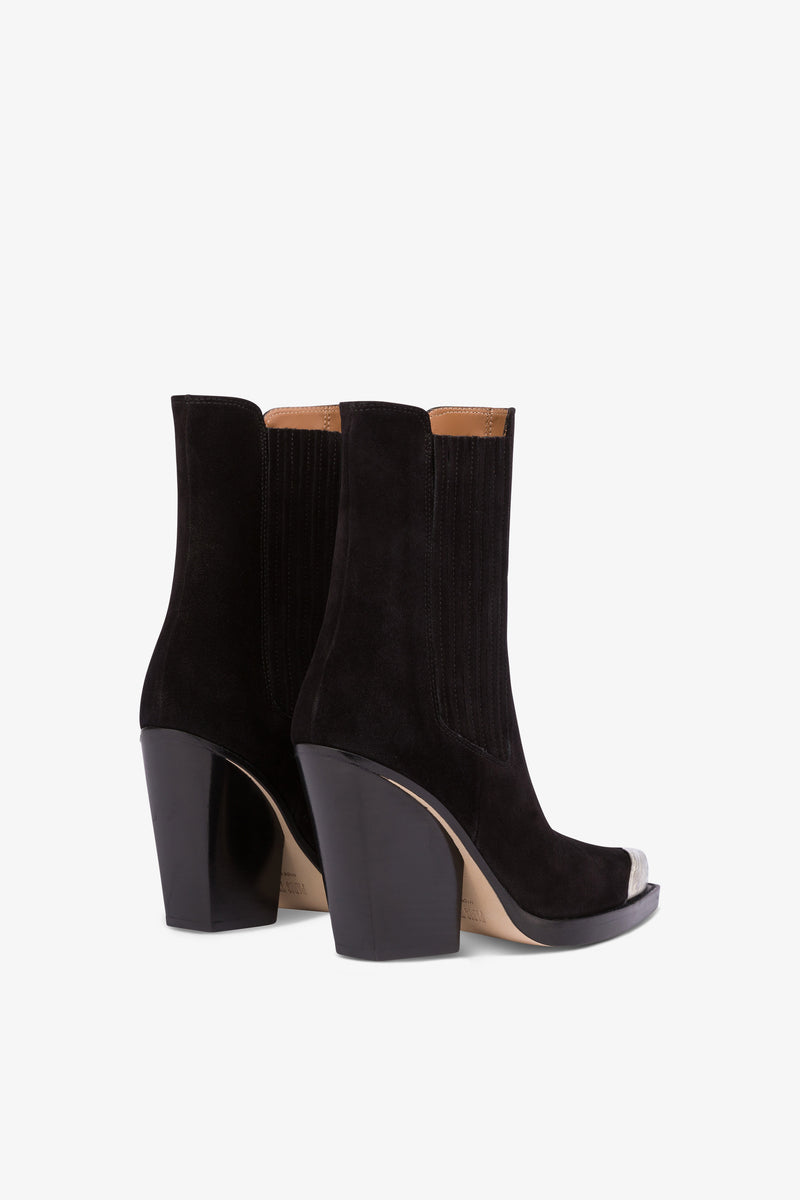Paris Texas DALLAS EMBELLISHED TOE ANKLE BOOT Nuovo