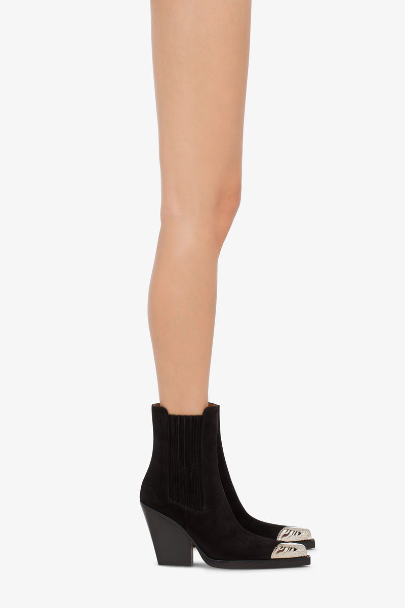 Paris Texas DALLAS EMBELLISHED TOE ANKLE BOOT Nuovo