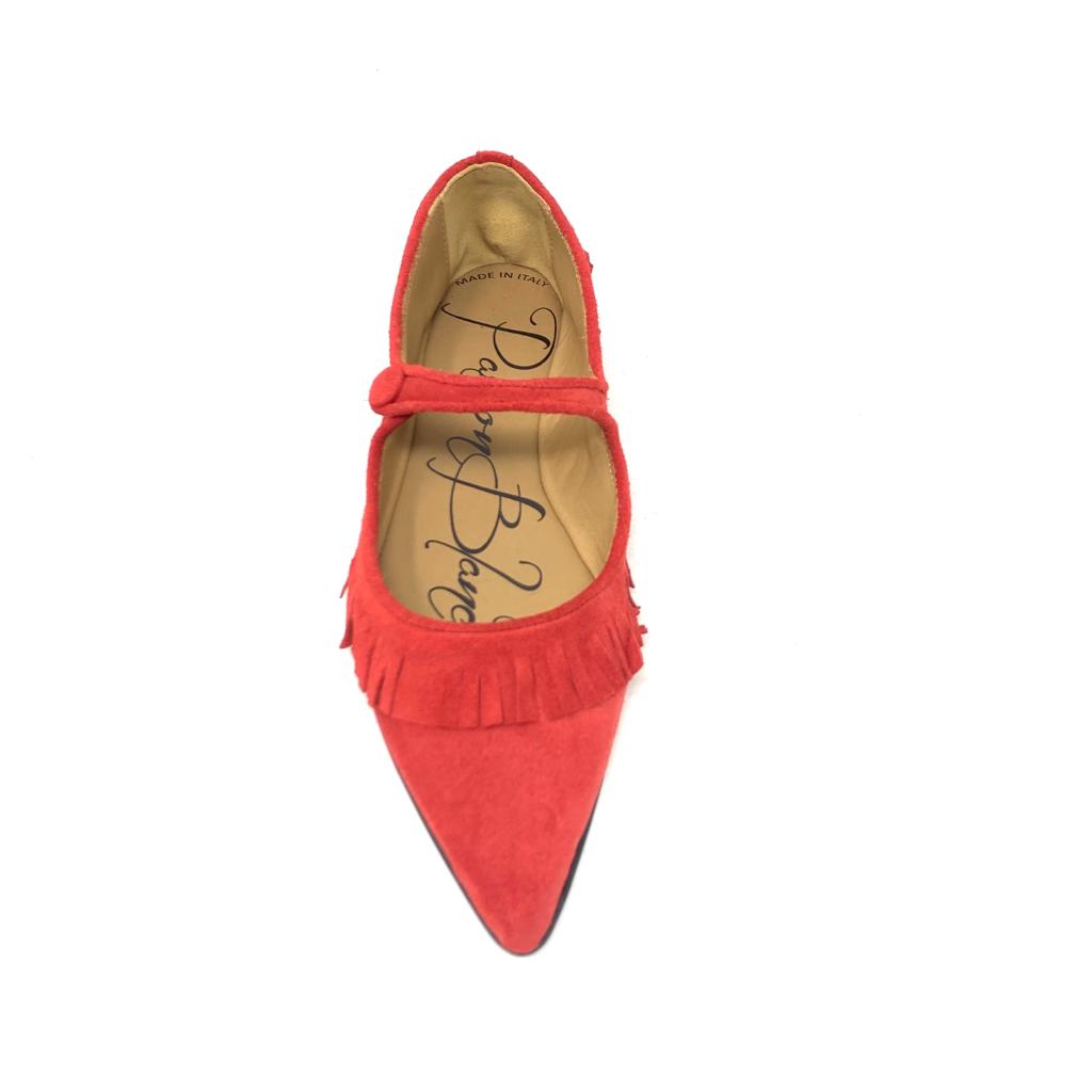 Passion Blanche Sophia Scamosciata Rossa Frangia 50% di sconto per tempo limitato