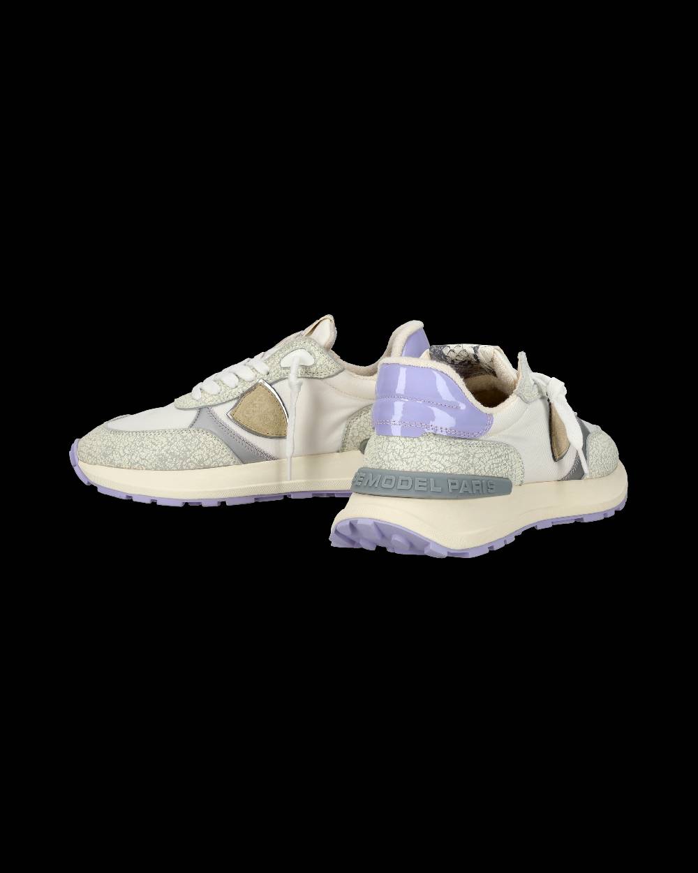 Philippe Model Sneaker sportive Antibes da donna in nylon e pelle - Bianco e viola Economico