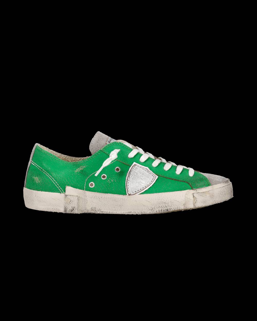 Philippe Model Sneaker basse Prsx uomo - verde e argento Outlet