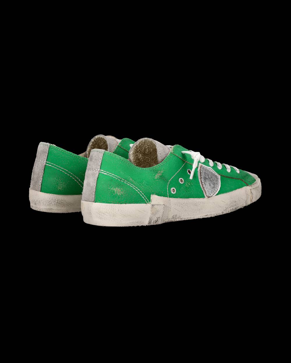 Philippe Model Sneaker basse Prsx uomo - verde e argento Outlet