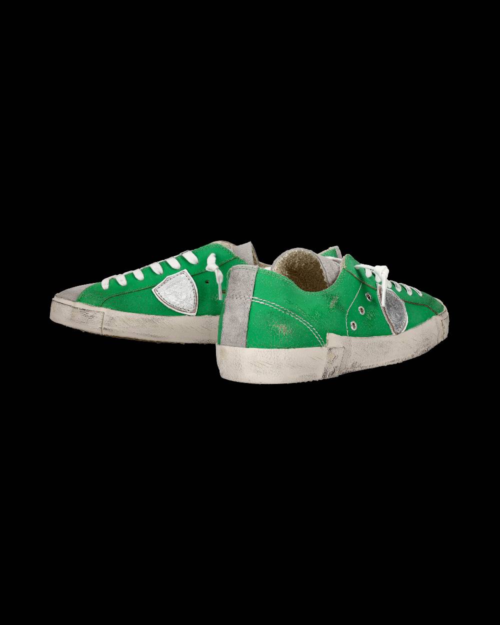Philippe Model Sneaker basse Prsx uomo - verde e argento Outlet