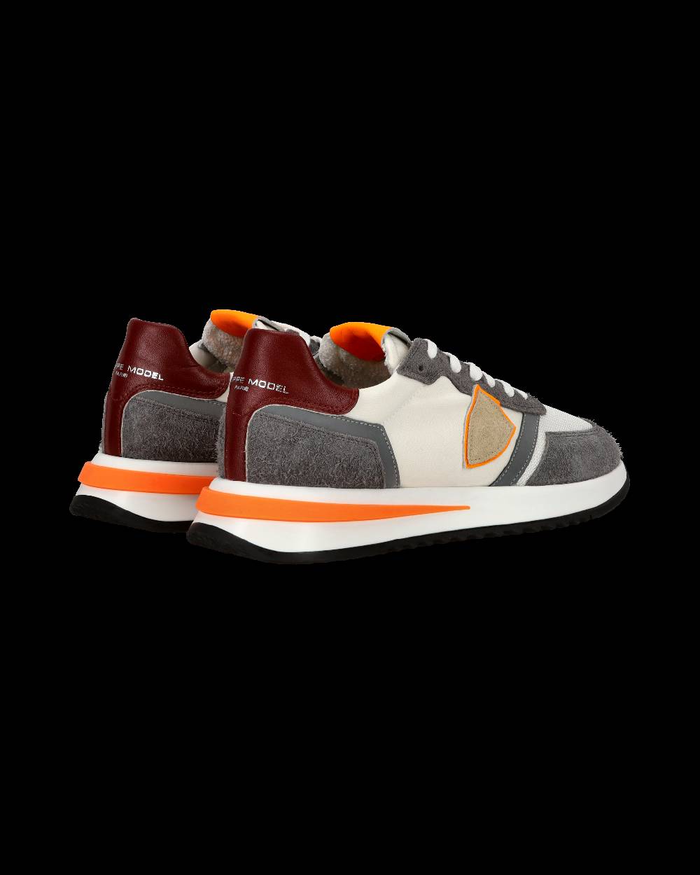 Philippe Model Sneaker casual Tropez 2.1 da uomo in nylon e pelle - Arancione e bianco Saldi Di Fabbrica