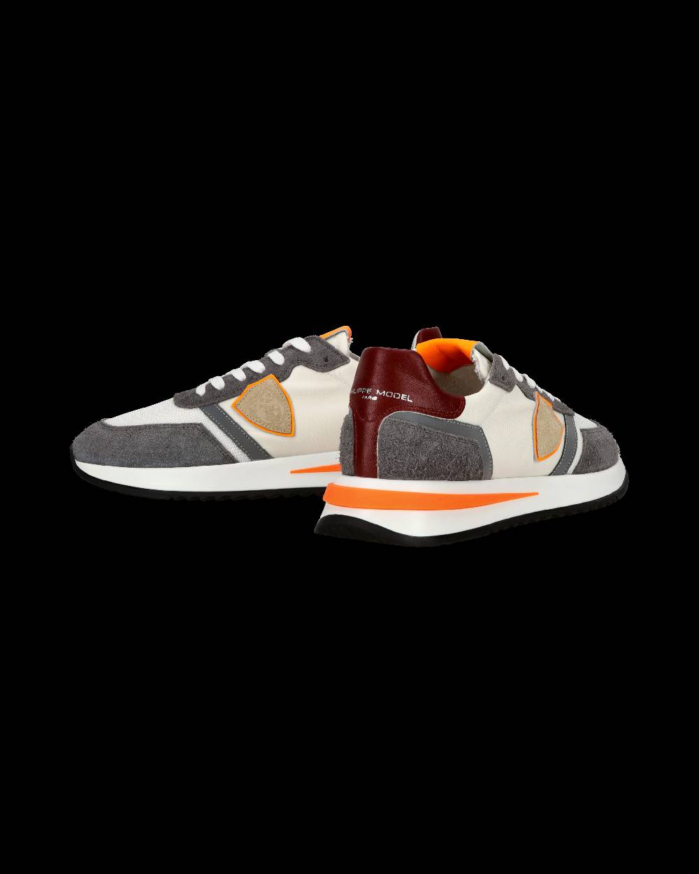 Philippe Model Sneaker casual Tropez 2.1 da uomo in nylon e pelle - Arancione e bianco Saldi Di Fabbrica