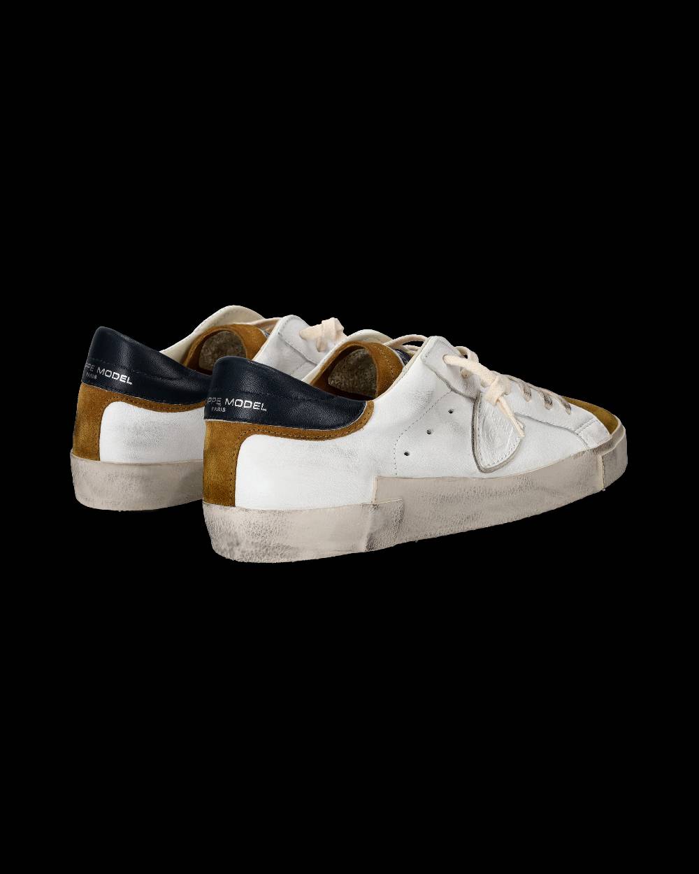 Philippe Model Sneaker basse Paris uomo - bianco e senape Nuova