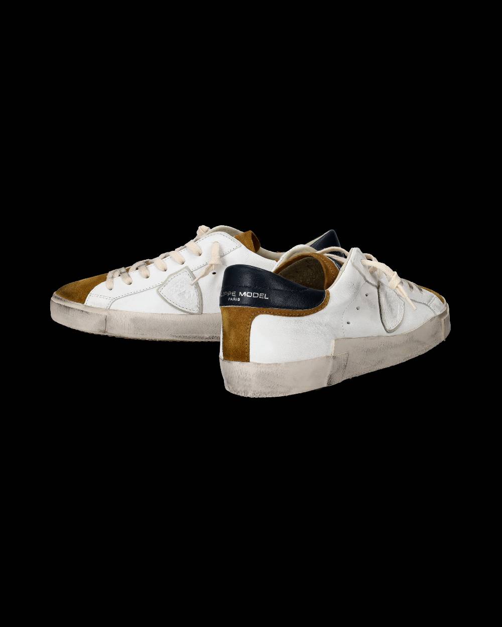 Philippe Model Sneaker basse Paris uomo - bianco e senape Nuova