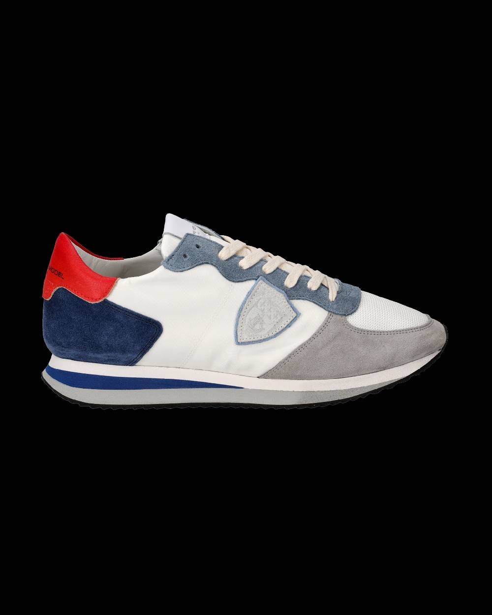 Philippe Model Sneakers Trpx da Uomo Bianche e Denim in Tessuto Tecnico Moda