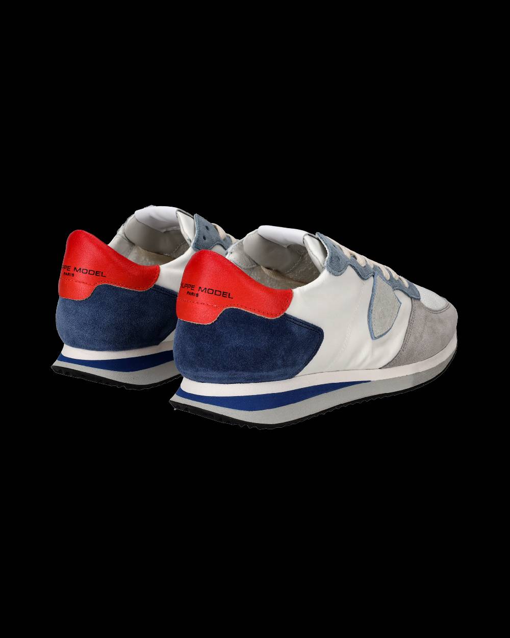 Philippe Model Sneakers Trpx da Uomo Bianche e Denim in Tessuto Tecnico Moda