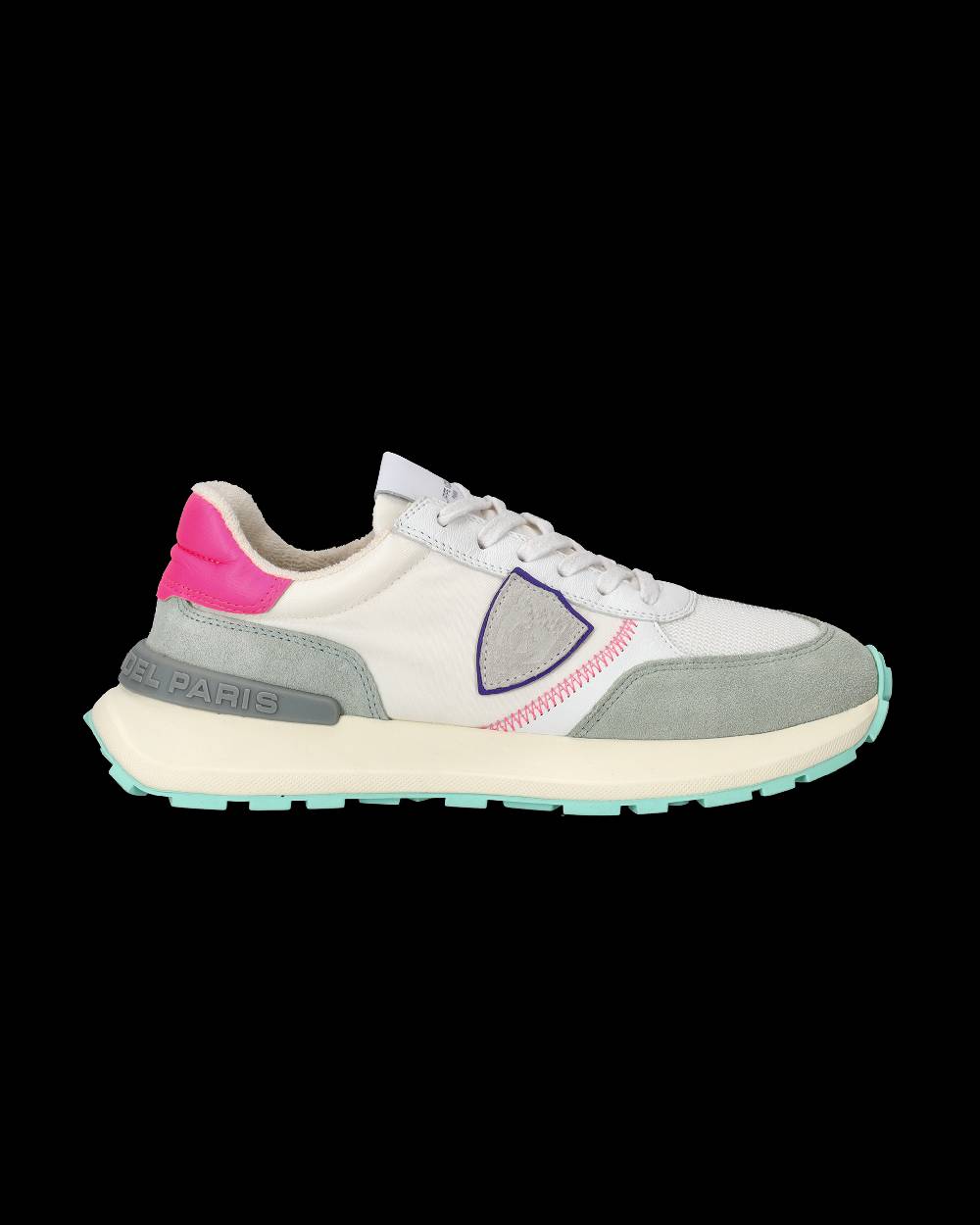 Philippe Model Sneakers Antibes da Donna Bianche e Fucsia in Tessuto Tecnico 2025