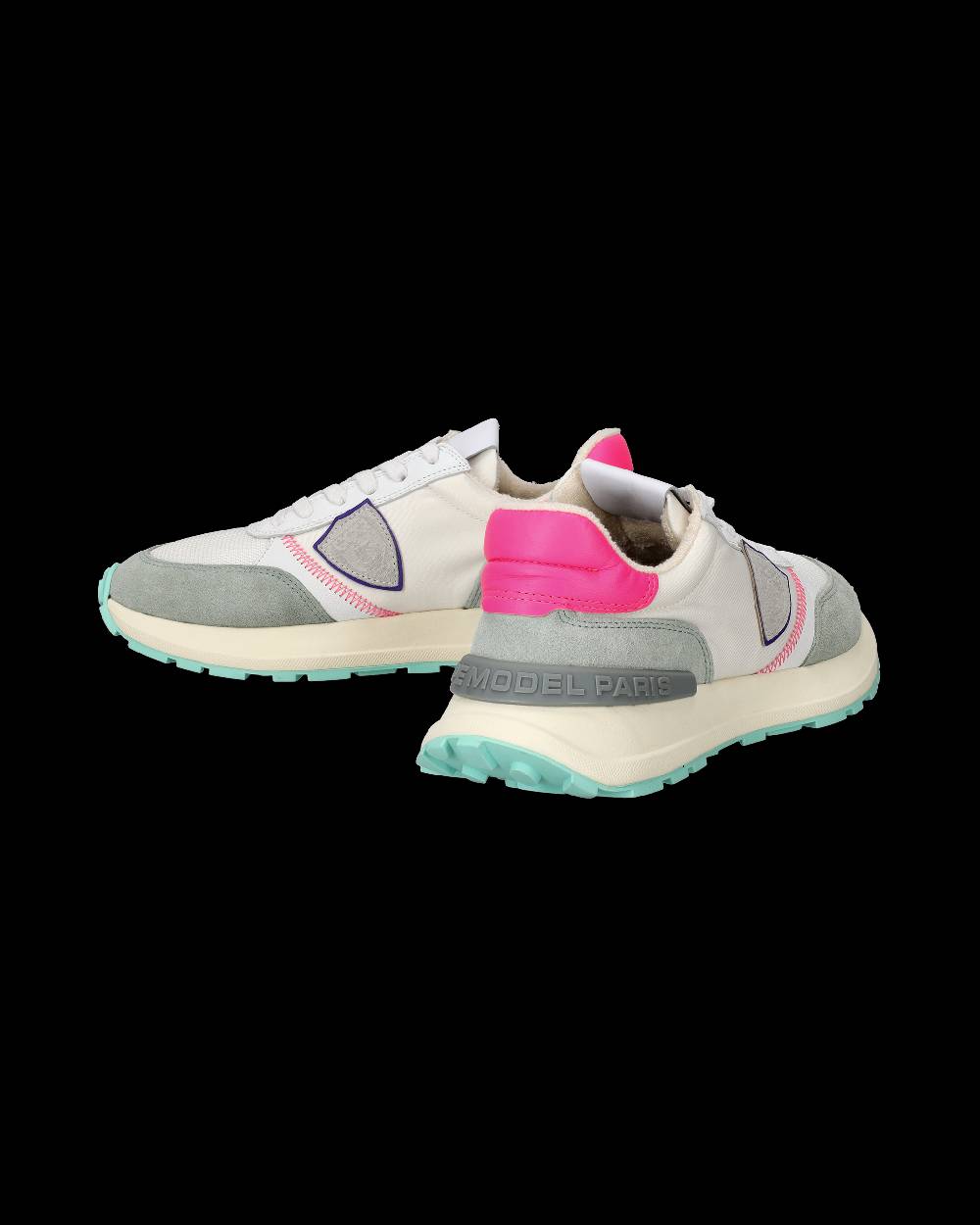 Philippe Model Sneakers Antibes da Donna Bianche e Fucsia in Tessuto Tecnico 2025
