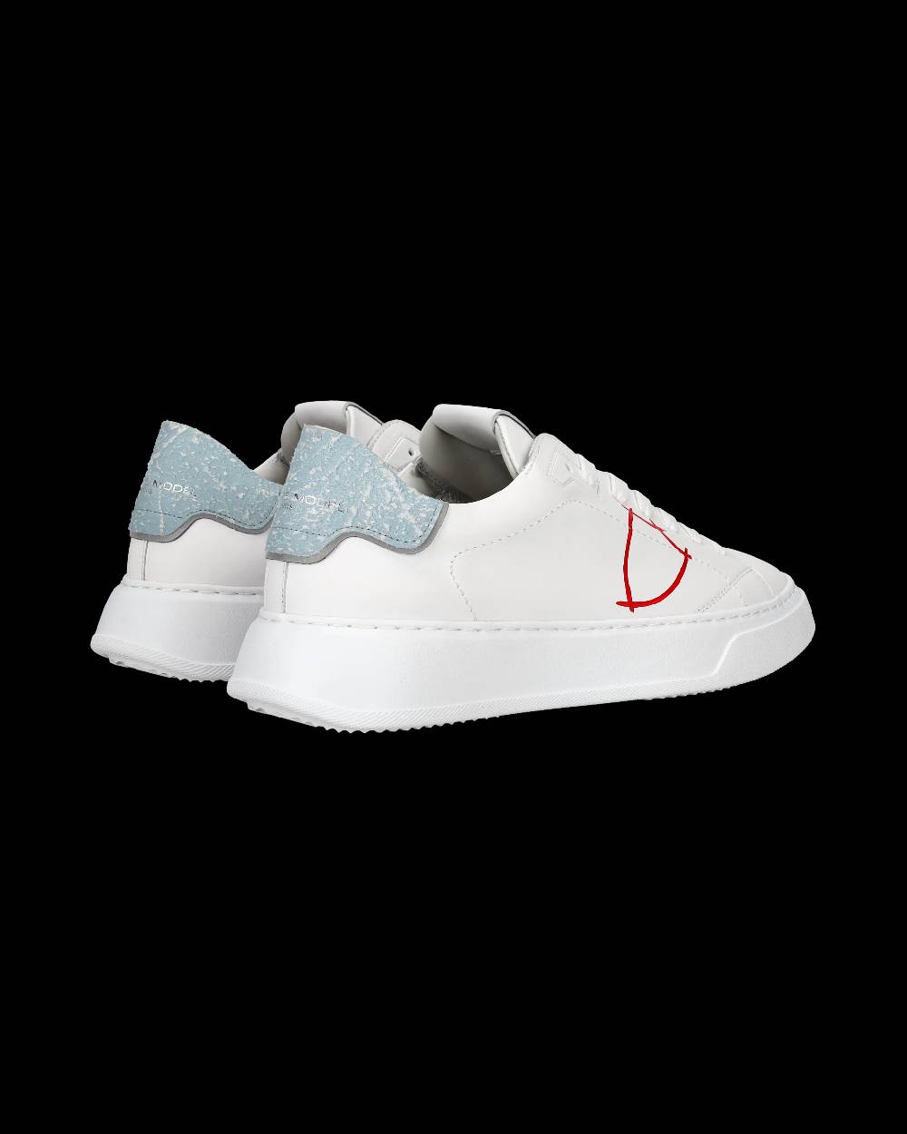 Philippe Model Sneaker bassa Temple uomo - bianco e rosso 2025