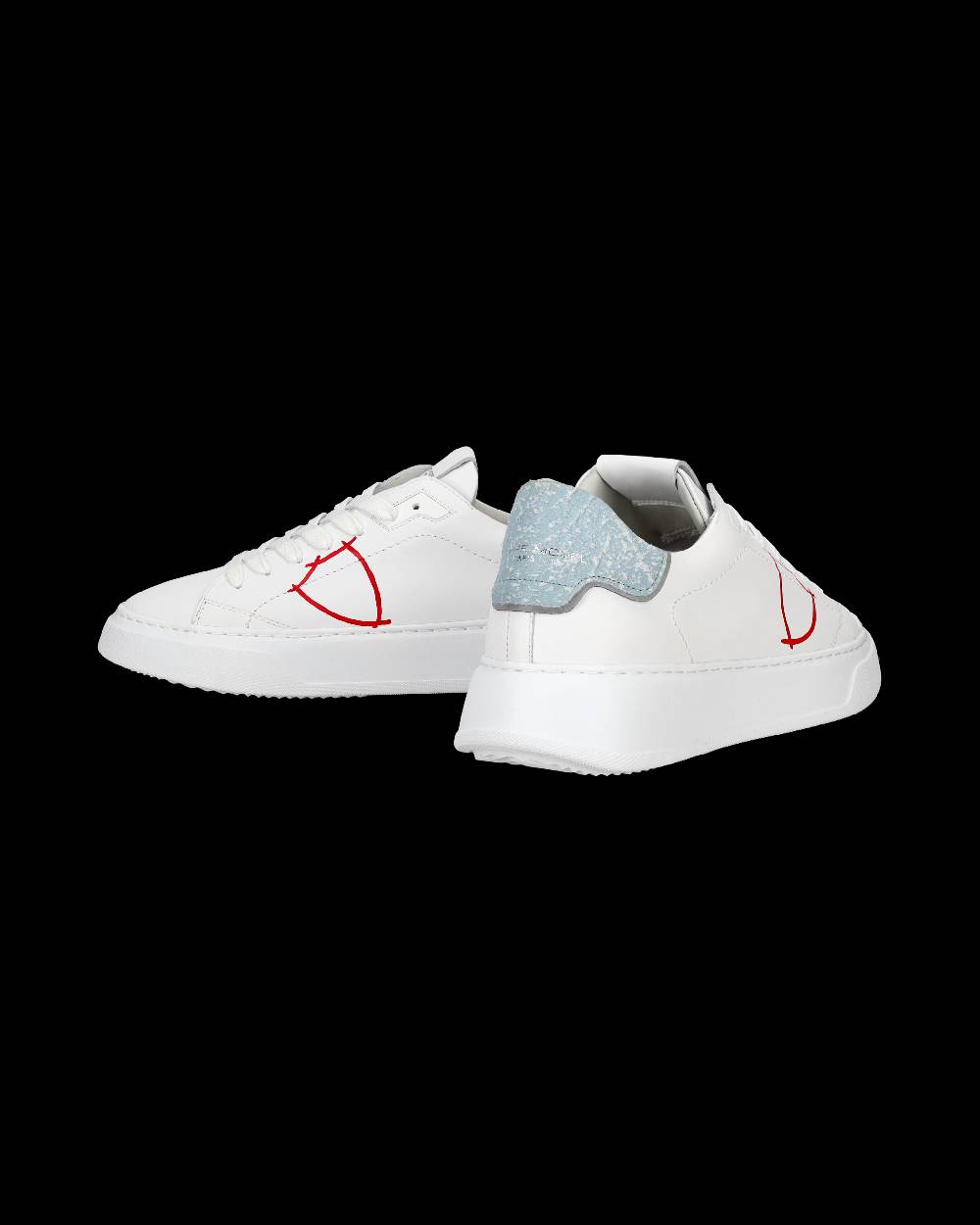 Philippe Model Sneaker bassa Temple uomo - bianco e rosso 2025