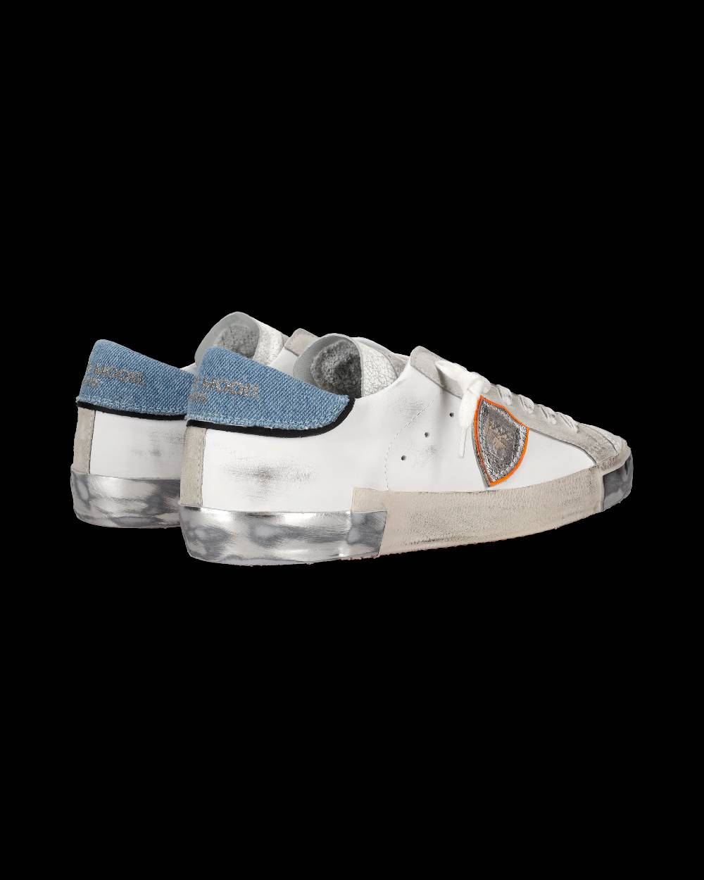 Philippe Model Sneaker basse Prsx uomo - bianco e azzurro In Linea