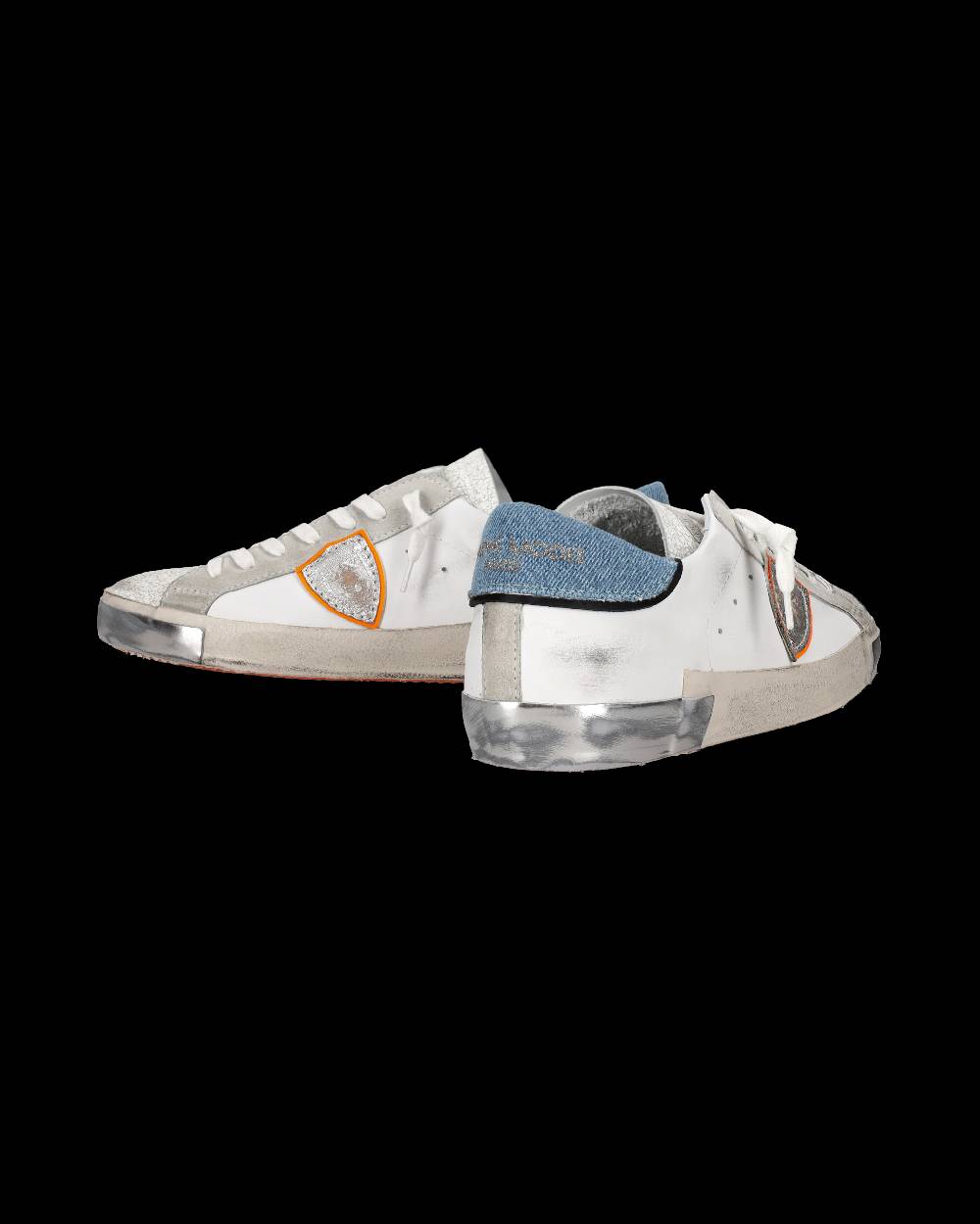 Philippe Model Sneaker basse Prsx uomo - bianco e azzurro In Linea