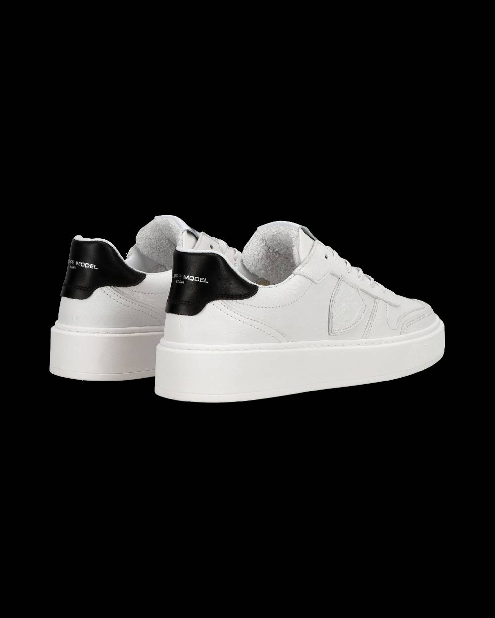 Philippe Model Sneakers Nice da Ragazzi in pelle, Bianco Nero Pezzi Unici