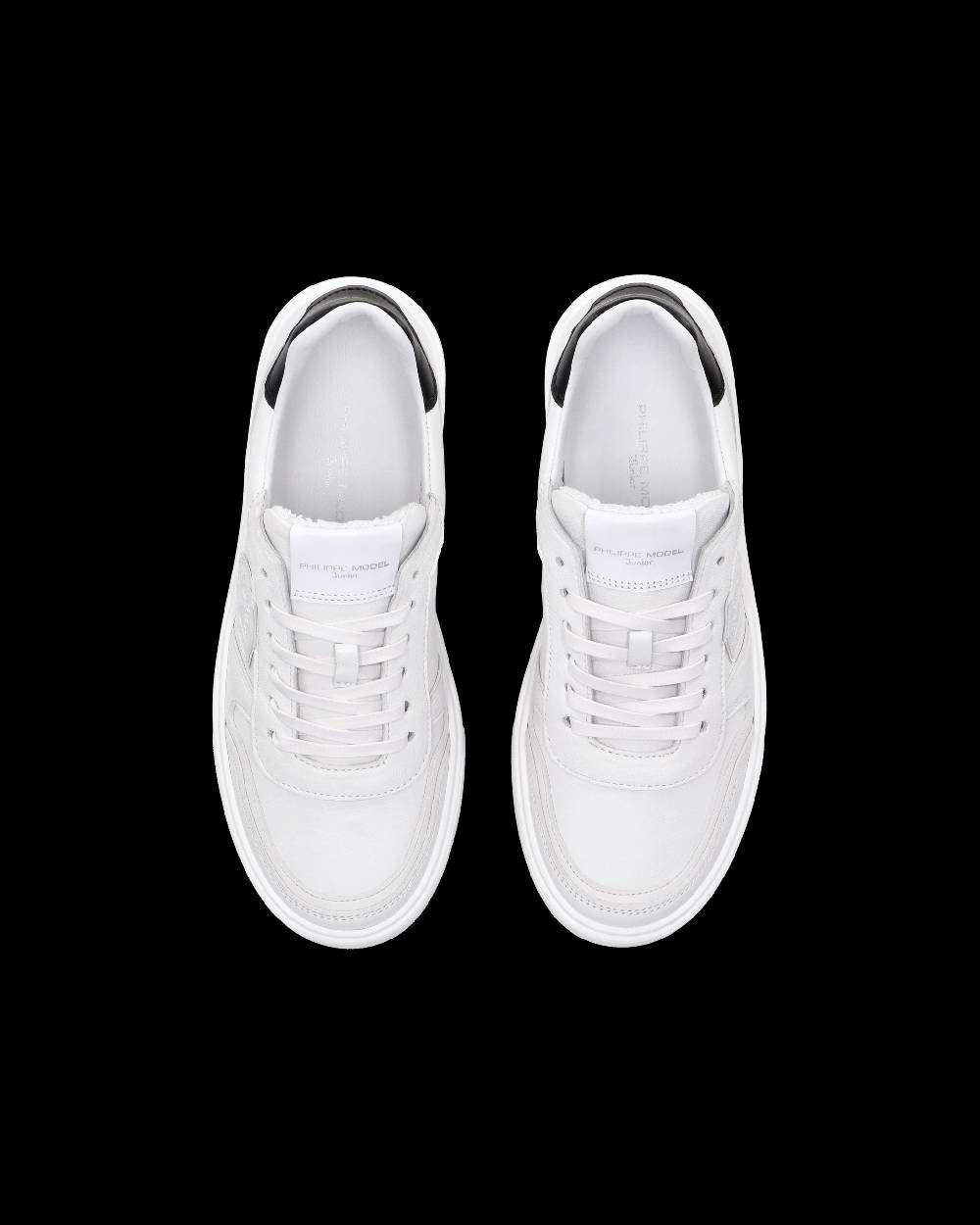 Philippe Model Sneakers Nice da Ragazzi in pelle, Bianco Nero Pezzi Unici