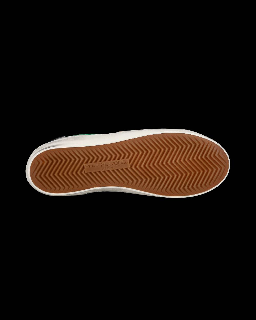 Philippe Model Sneakers basse Paris da Bambino in pelle, Bianco Verde Affare Del Giorno