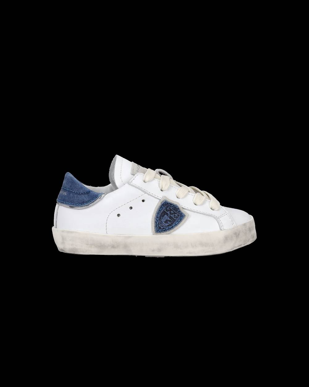 Philippe Model Sneakers da Bambini Prsx basse Bianche e Blu in Pelle Prezzo Ridotto