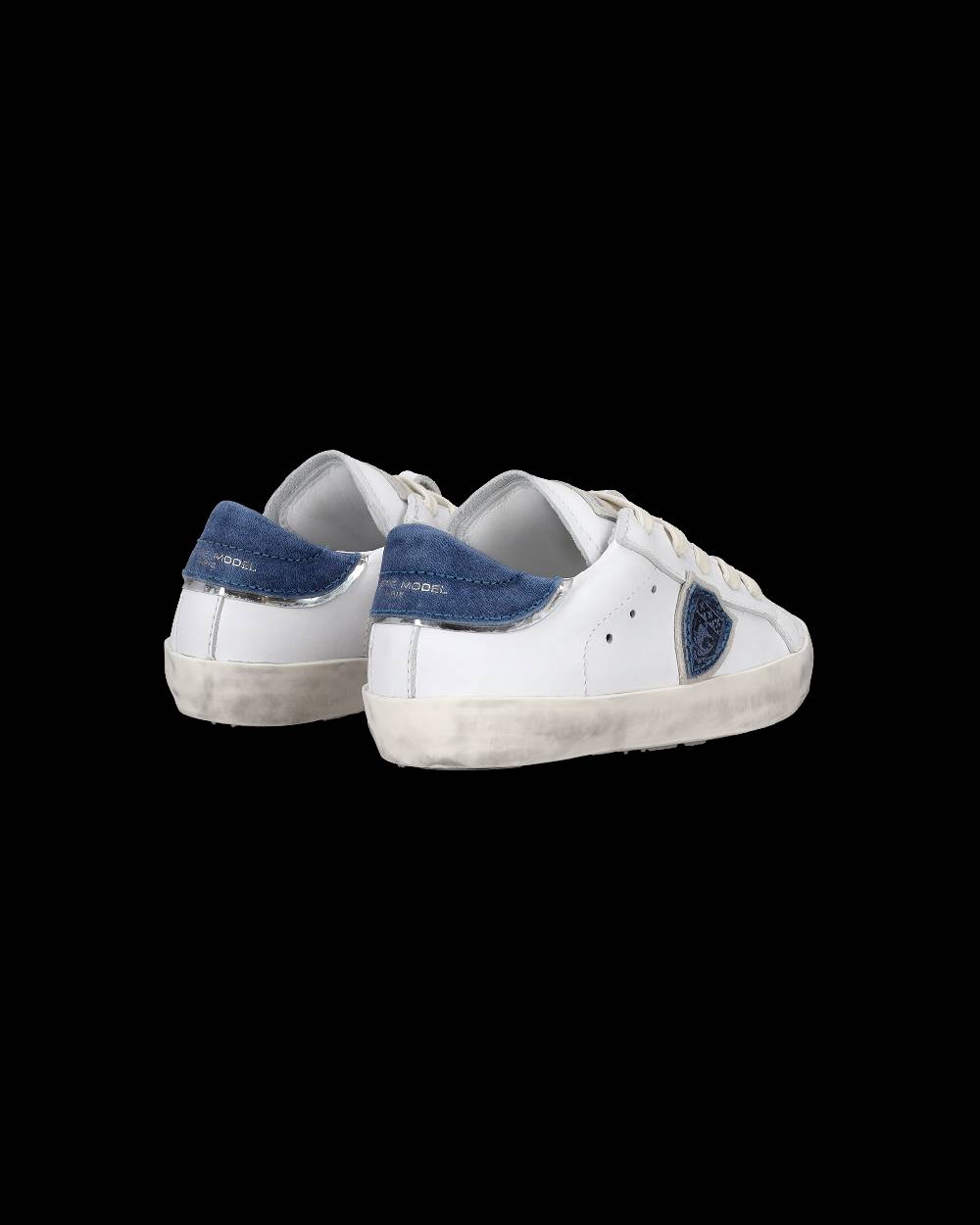 Philippe Model Sneakers da Bambini Prsx basse Bianche e Blu in Pelle Prezzo Ridotto