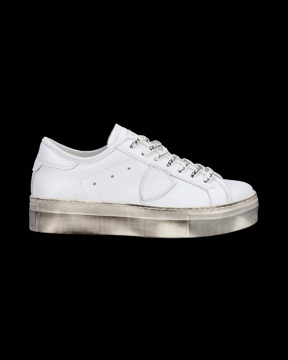 Philippe Model Sneakers basse Paris Haute da Bambino in pelle, Bianco Convenienza