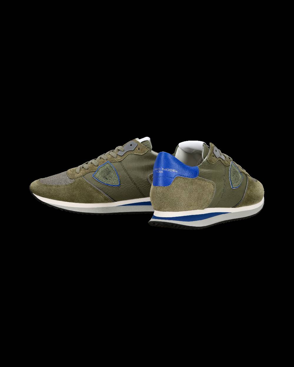 Philippe Model Sneaker casual Trpx da uomo in nylon e pelle - Blu e verde Promozione