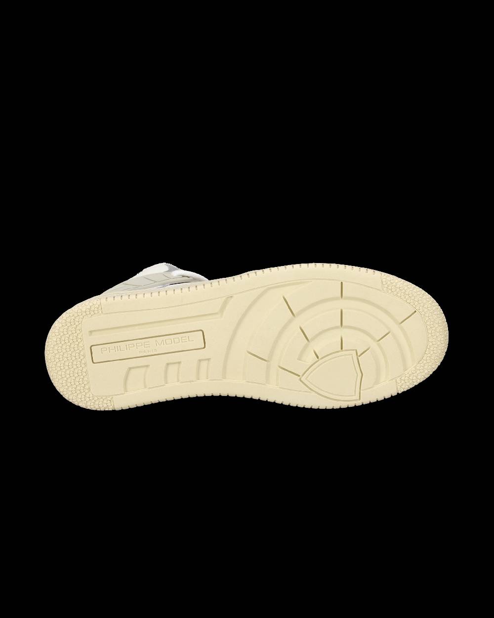 Philippe Model Sneaker streetwear La Grande da uomo in pelle - Grigio e burro In Vendita