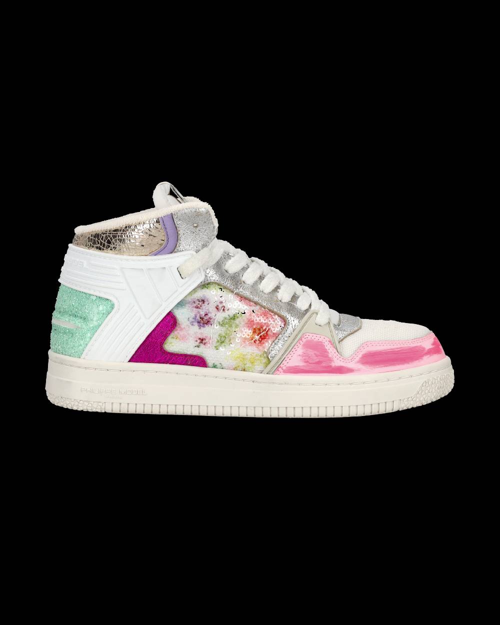 Philippe Model Sneaker mid La Grande donna - bianco e fucsia Saldi