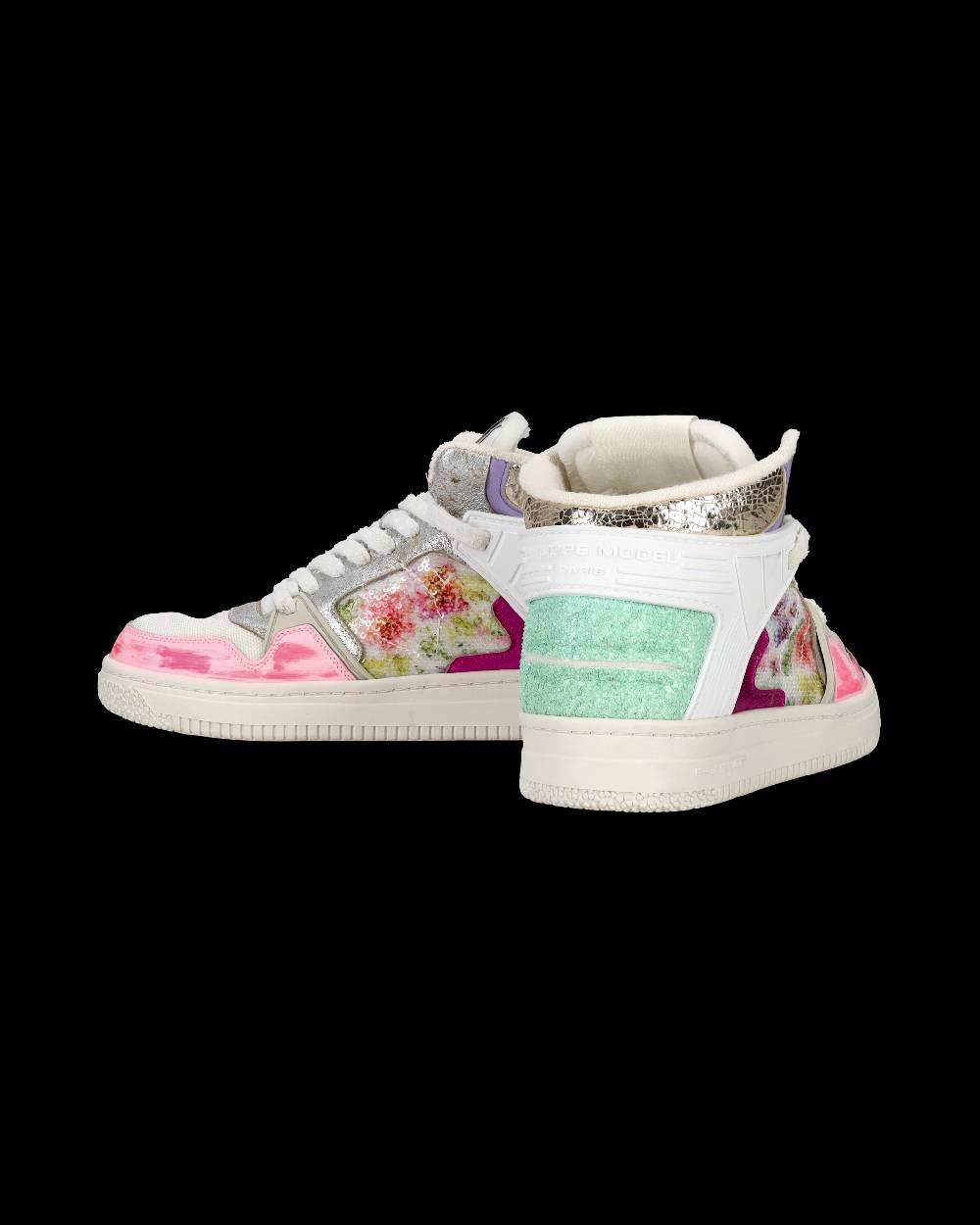 Philippe Model Sneaker mid La Grande donna - bianco e fucsia Saldi