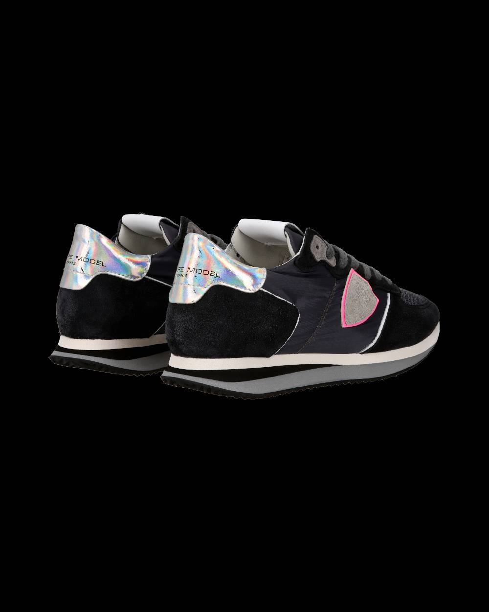 Philippe Model Sneaker casual Trpx da donna in nylon e pelle - Antracite Vendita Economica