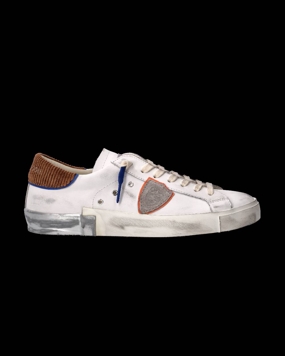 Philippe Model Sneaker Prsx Uomo, Bianco e Cognac Nuova