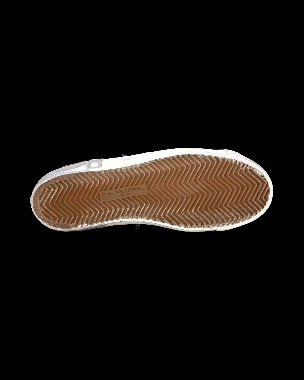 Philippe Model Sneaker Prsx Uomo, Bianco e Cognac Nuova