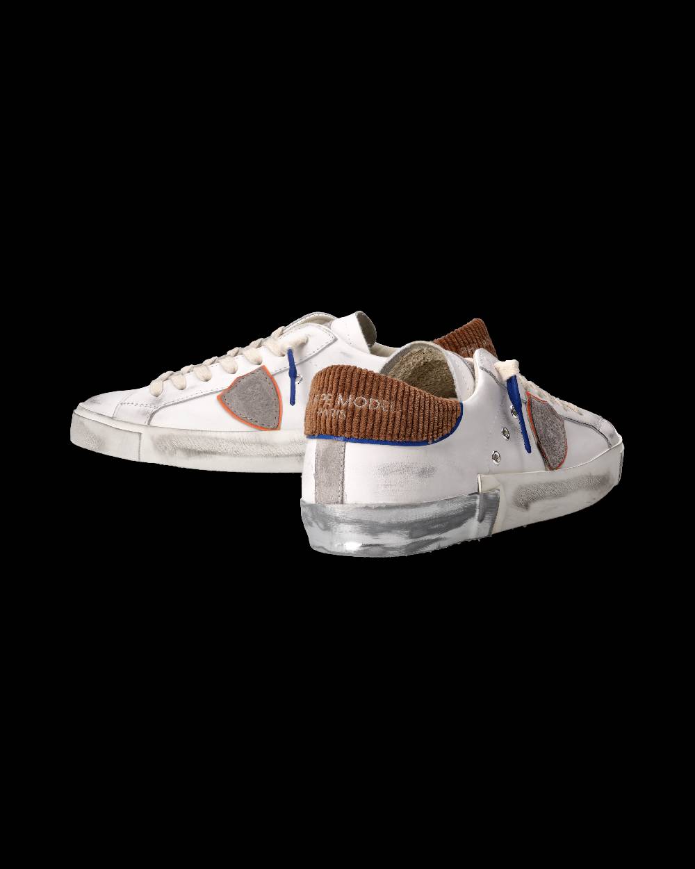 Philippe Model Sneaker Prsx Uomo, Bianco e Cognac Nuova