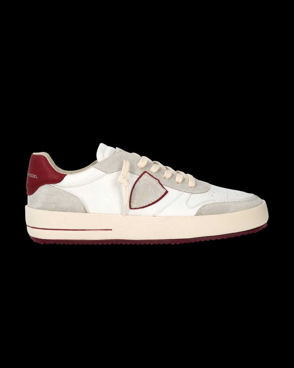 Philippe Model Sneaker Nice Uomo, Bianco e Bordeaux Promozione