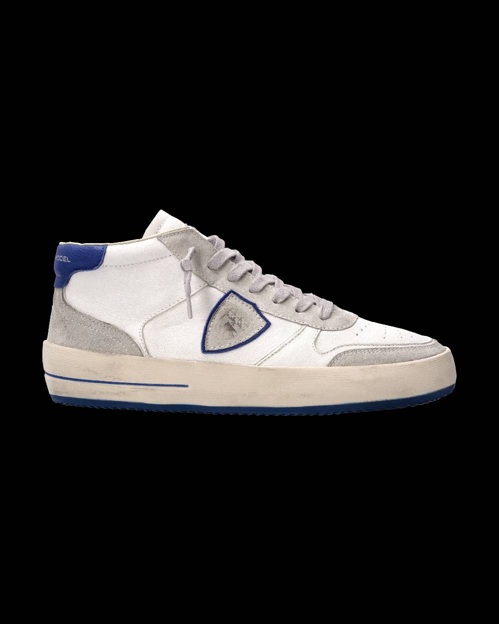 Philippe Model Sneaker Nice Uomo, Bianco e Blu Spedizione Gratuita