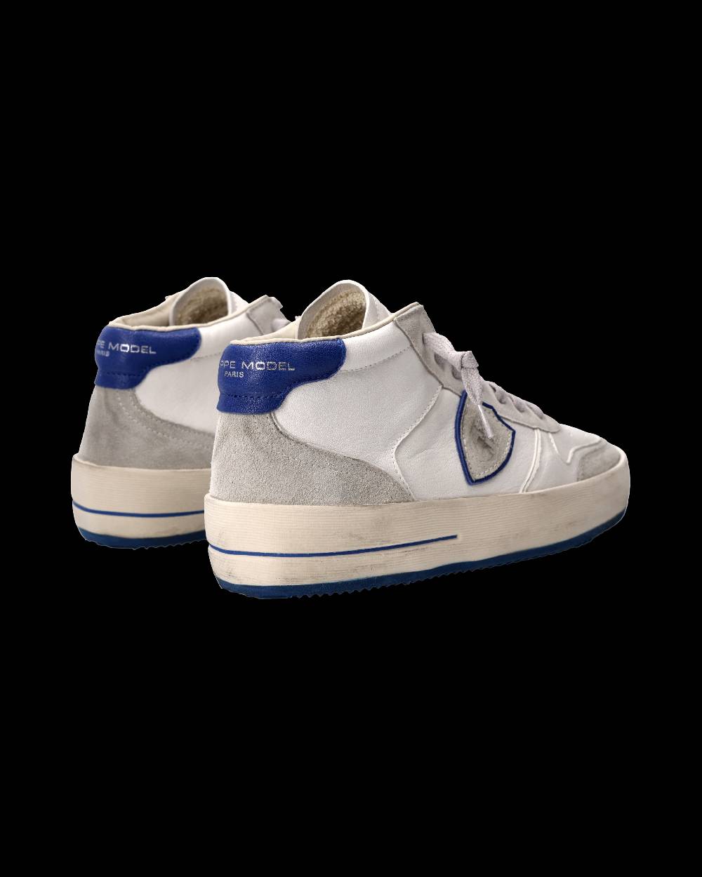 Philippe Model Sneaker Nice Uomo, Bianco e Blu Spedizione Gratuita