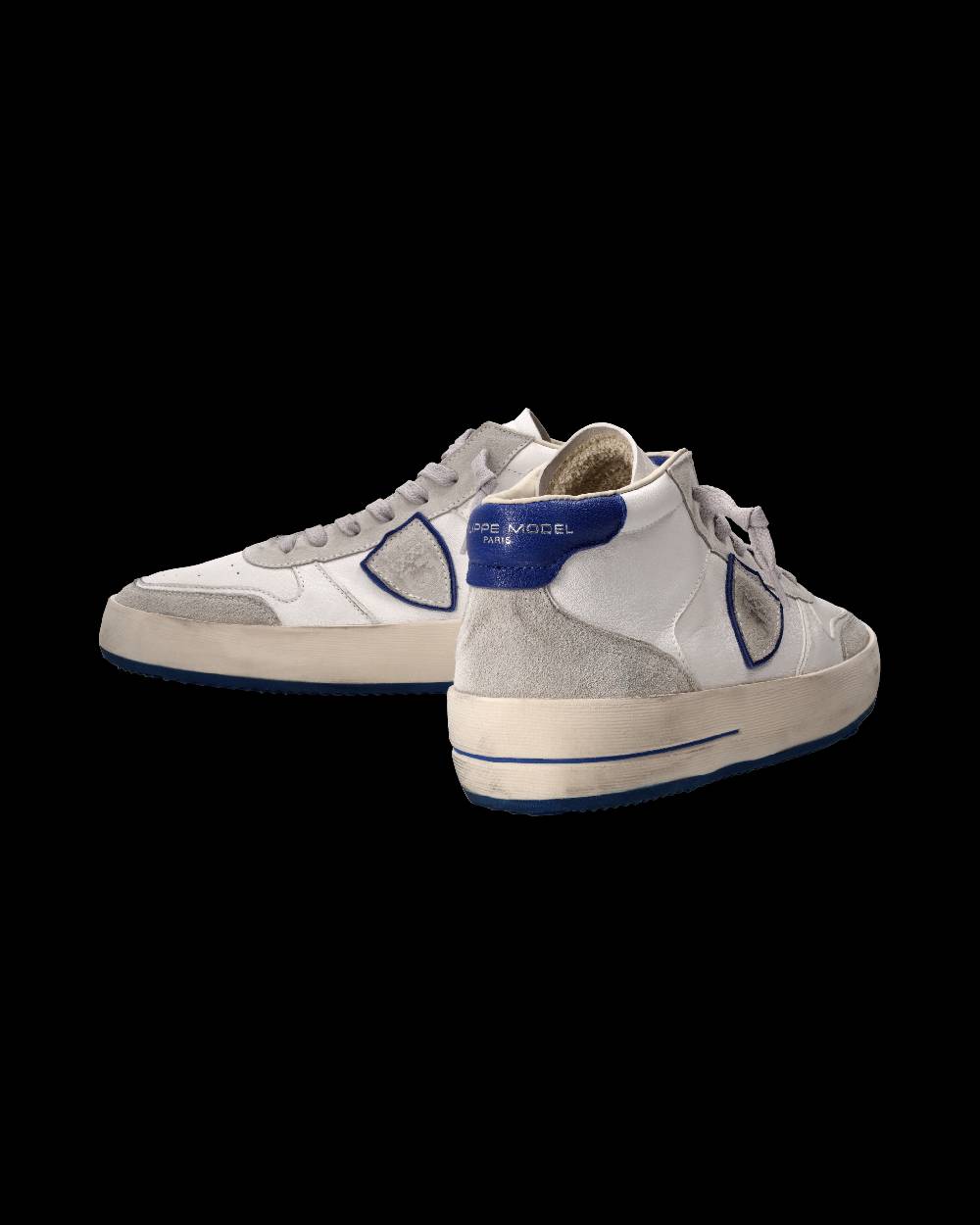 Philippe Model Sneaker Nice Uomo, Bianco e Blu Spedizione Gratuita