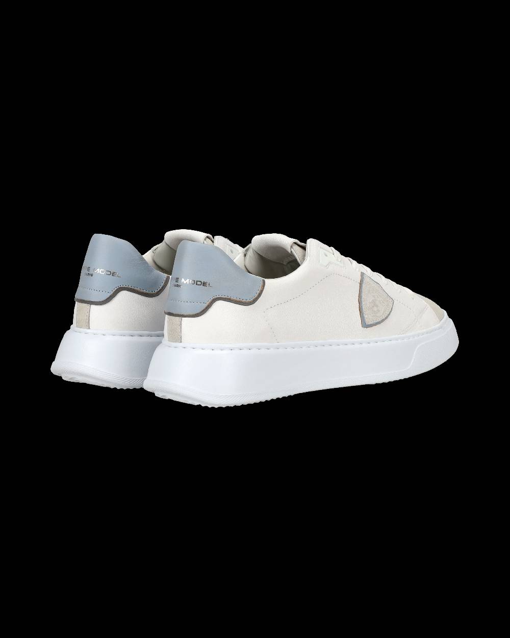 Philippe Model Sneaker casual Temple da uomo in pelle - Azzurro e bianco Promozione Limitata