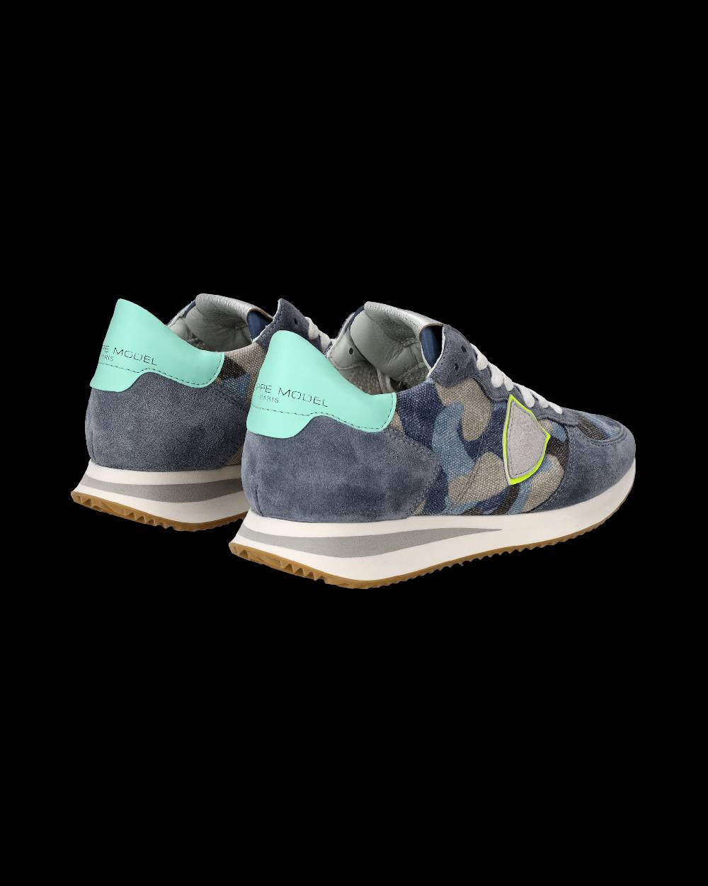Philippe Model Sneakers Trpx da Donna Blu e Gialle in Tessuto Tecnico Offerta