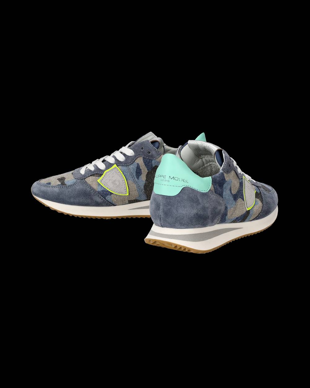 Philippe Model Sneakers Trpx da Donna Blu e Gialle in Tessuto Tecnico Offerta