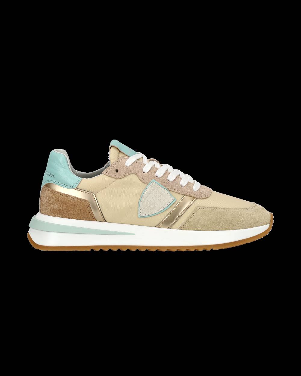 Philippe Model Sneaker casual Tropez 2.1 da donna in nylon e pelle - Turchese e beige Comprane uno, ottenene uno gratis