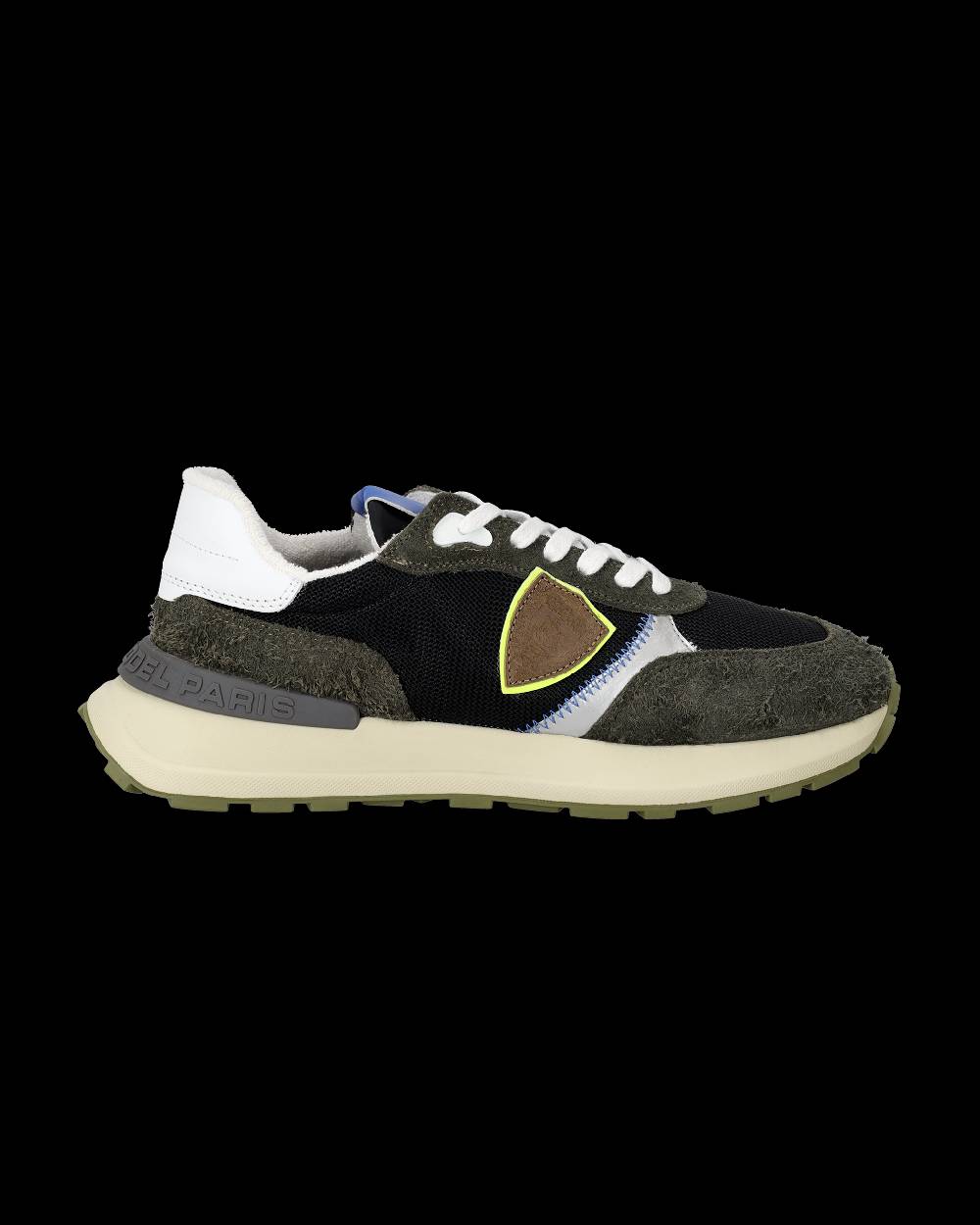 Philippe Model Sneakers basse Antibes da Uomo in nylon e pelle - nero militare Outlet