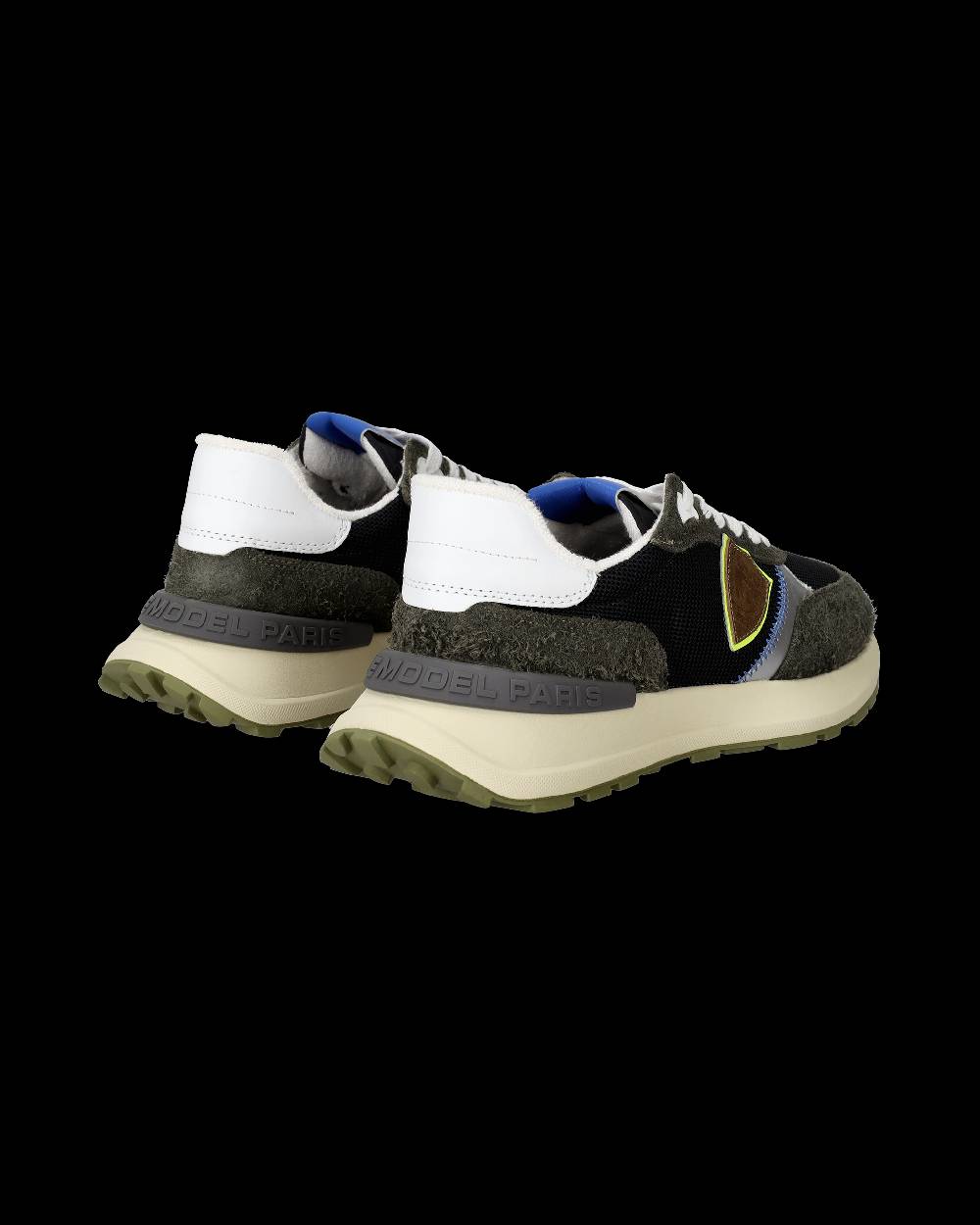 Philippe Model Sneakers basse Antibes da Uomo in nylon e pelle - nero militare Outlet