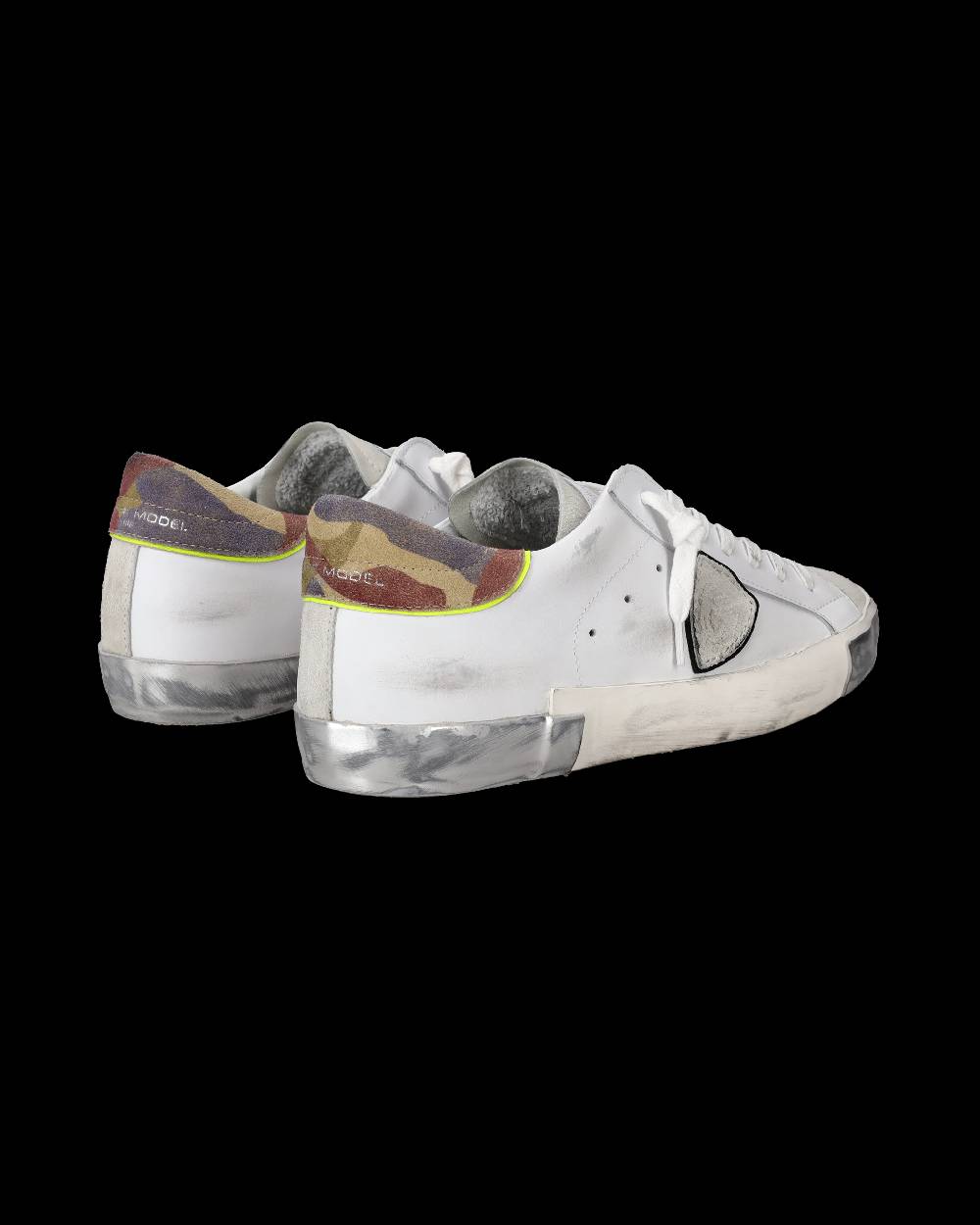 Philippe Model Sneakers Prsx da Uomo Bianche e Bordeaux in Pelle Negozio