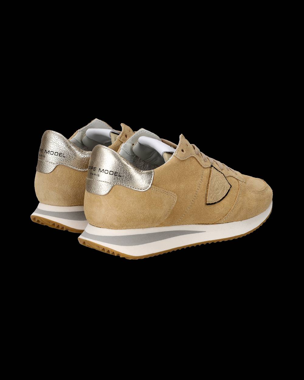 Philippe Model Sneakers Trpx da Donna Beige in Pelle Scamosciata In Saldo