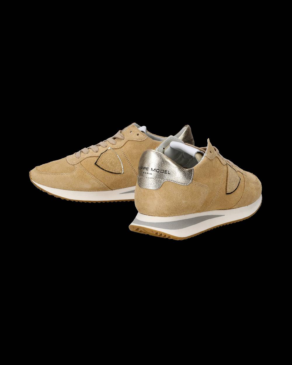 Philippe Model Sneakers Trpx da Donna Beige in Pelle Scamosciata In Saldo