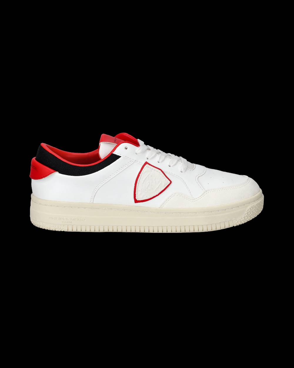 Philippe Model Sneakers Lyon da Uomo Bianche e Rosse in Pelle Riciclata Moda