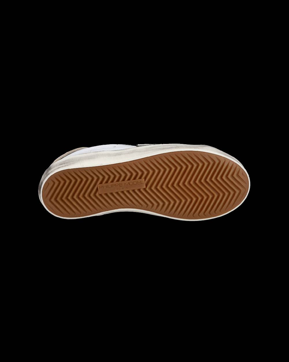 Philippe Model Junior Paris Low-Top Sneakers in Leather, White Blue Italy